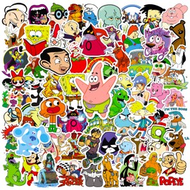 LEIAOLY Cartoon Stickers 100PCS Vinyl Waterproof Stickers for Laptop,Bumper,Skateboard,Water Bottles,Computer,Phone,Cartoon Anime Stickers for Kids Teens Adult