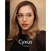 Cyxus TR90+Metal Blue Light Glasses Women Men Square Large Frame