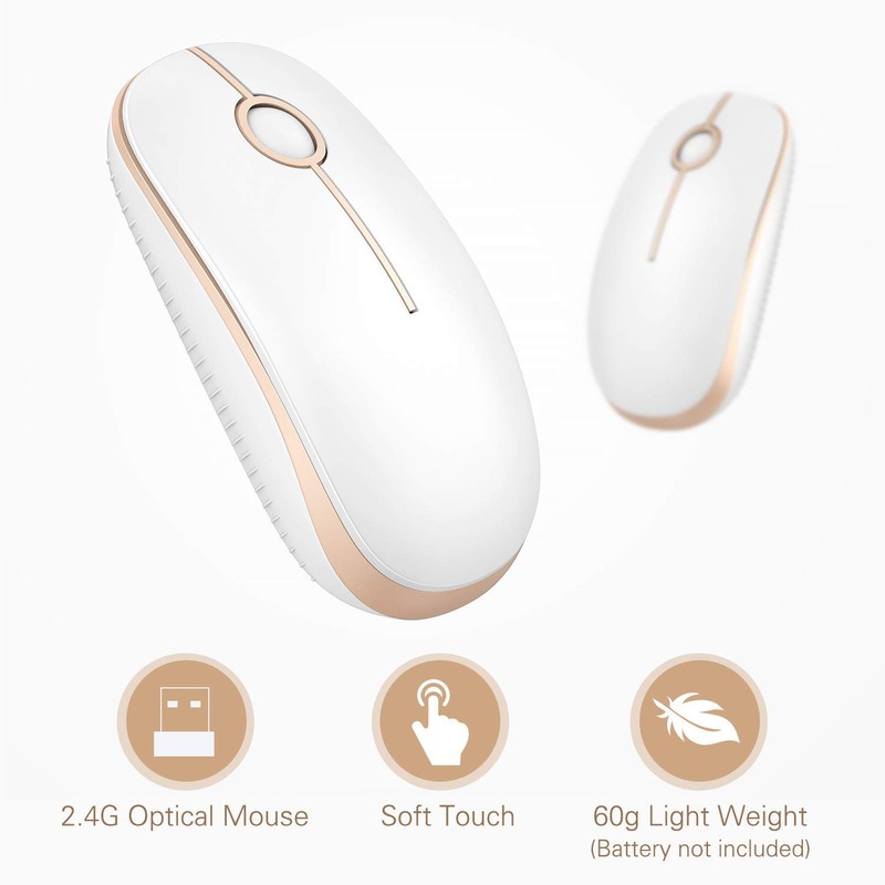 Vssoplor Wireless Mouse, 2.4G Slim Portable Computer Laptop Mouse with