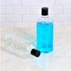 Clear Plastic Bottles with Black Cap, 5.4 x 2.6 inches,