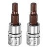 QUARKZMAN 2 Stück 3/16" Sechskant-Bit-Steckdose 1/4" Vierkant-Antrieb SAE-Verlängerungsschlag-Bit-Power-Nuss-Treiber-Set S2 &