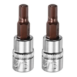 QUARKZMAN 2 Stück 3/16" Sechskant-Bit-Steckdose 1/4" Vierkant-Antrieb SAE-Verlängerungsschlag-Bit-Power-Nuss-Treiber-Set S2 & CR-V-Stahl-Steckdose-Ratschenschlüssel-Bits