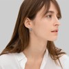 Football Earrings for Women 925 Sterling Silver Sports Hoop Earrings