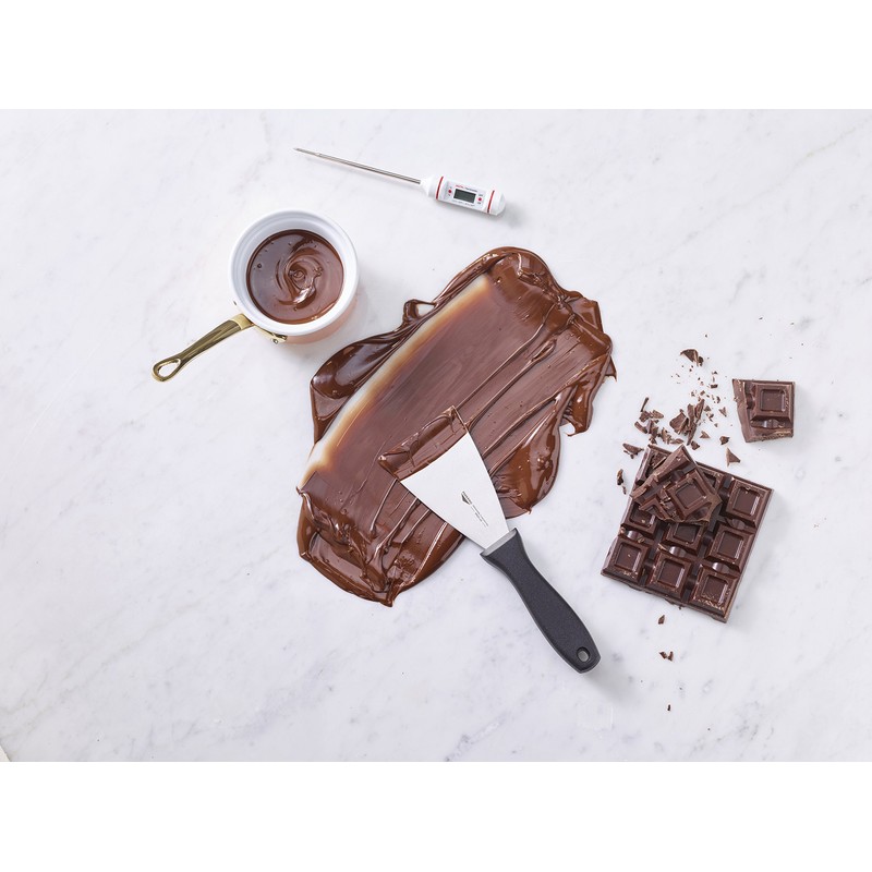 PADERNO 18520 – 08 Stainless Steel Triangular Spatula, Silver/Black, Dimensions