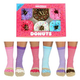 Donuts - United Oddsocks Ladies Odd Socks - Multicoloured - 4-8 uk