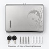 Gold Metal Wall-Mounted Tissue and Paper Towel Holder Box for