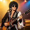 Gruee Hair Black Curly Wig + Glasses for Men Disco