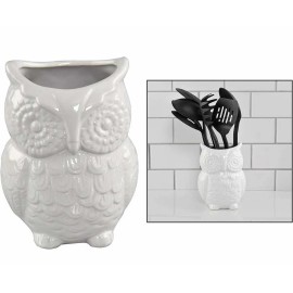 Home - X CERAMIC OWL UTENSIL HOLDER KITCHEN ORGANIZER, UTENSIL CADDY FOR SPATULA STORAGE