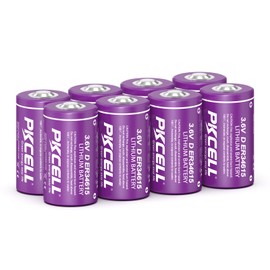 PKCELL 8 Pack ER34615 Battery 19000mAh ER34615 D Cell Battery 3.6V Lithium Battery (Non-Rechargeable)