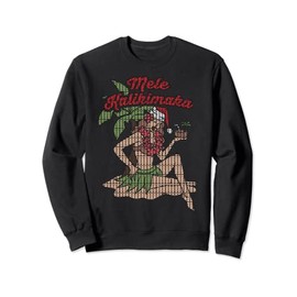 Mele Kalikimaka Miss Santa Claus Hawaii Christmas Surfer Sweatshirt