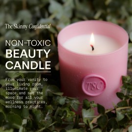 The Skinny Confidential Candle with Organic Eucalyptus Essential Oil - All-Natural Soy Wax Jar Candle - Non-Toxic Aromatherapy Candles for Home with Natural Cotton Wick - Paraben-Free & Non-GMO