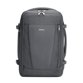 ECOHUB Ryanair Backpack 40 x 20 x 25 cm Hand Luggage 13 Pockets Travel Backpack Aeroplane Carry-ons Waterproof Backpack Women's Small PET Recycled Environmentally Friendly 20L, gray