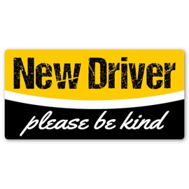 Freevana New Driver Please Be Kind Magnet | Easily Removable for Instant Transfers Between Cars + Keep Your Student Driver Safe with a Design That's Not Embarrassing (7.5 X 3.75 Inch)