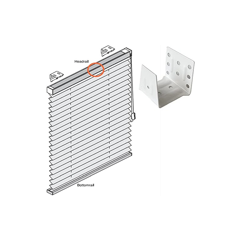 2pcs 1.5 inch Center Support Bracket White Color Head Track