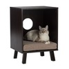 Paws & Purrs Pet Bed and End Table, Espresso/Sand