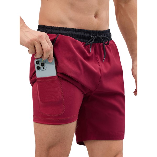 SILKWORLD Mens Swim Trunks Quick Dry Bathing Suit with Zip