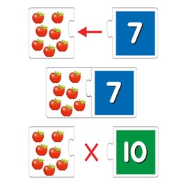 Frank Numbers 1 to 20 Puzzle - 40 Pieces, 20 Self-Correcting 2-Piece Puzzles, Early Learner Educational Jigsaw Puzzle Set with Images | Ages 3 & Above | Educational Toys and Games