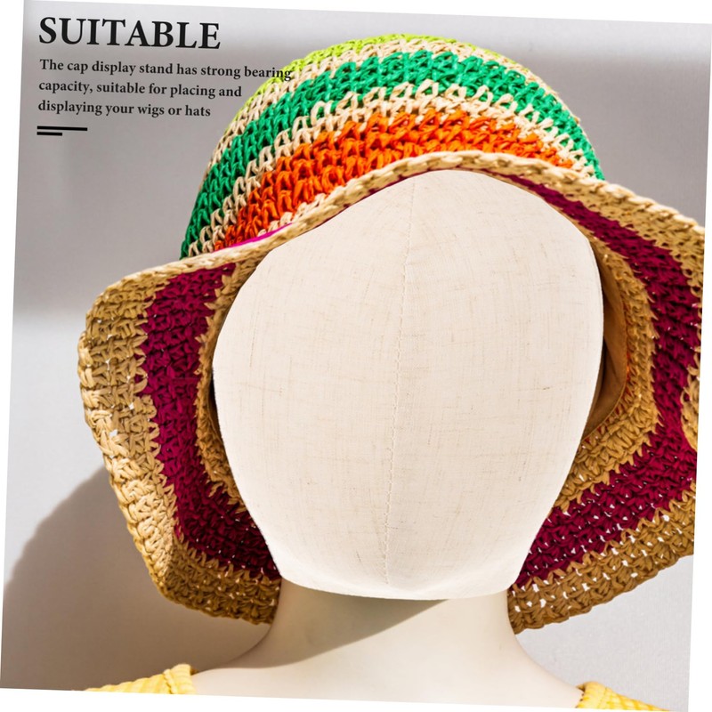 Healeved Childrens Mannequin Head Stand for Hat Display Small Diameter
