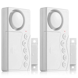 Vegena Pack of 2 Freezer Door Alarm, Security Window Alarm, Wireless Fridge Alarm, Freezer Door Alarm with Time Delay 3/15/30/60 Seconds, Door Alarm for Home Security