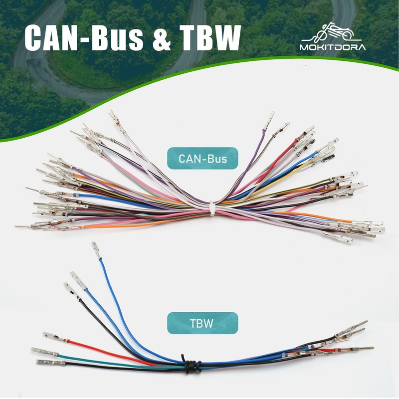 MoKitDora 10" 12" Handlebar Wiring Extension Harness and TBW Throttle