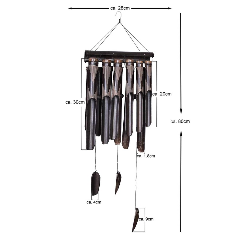 80 cm Wind Chime Soothing Sound Feng Shui Bamboo Wind