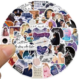 Acotar Merchandise Series Anime Naughty Stickers, 60pcs Waterproof Sticker Pack for Water Bottle Skateboard Helmet Car Bike Luggage Laptop, Self-adhesive Naughty Anime Stickers, Room Decor, Boyfriend Gifts