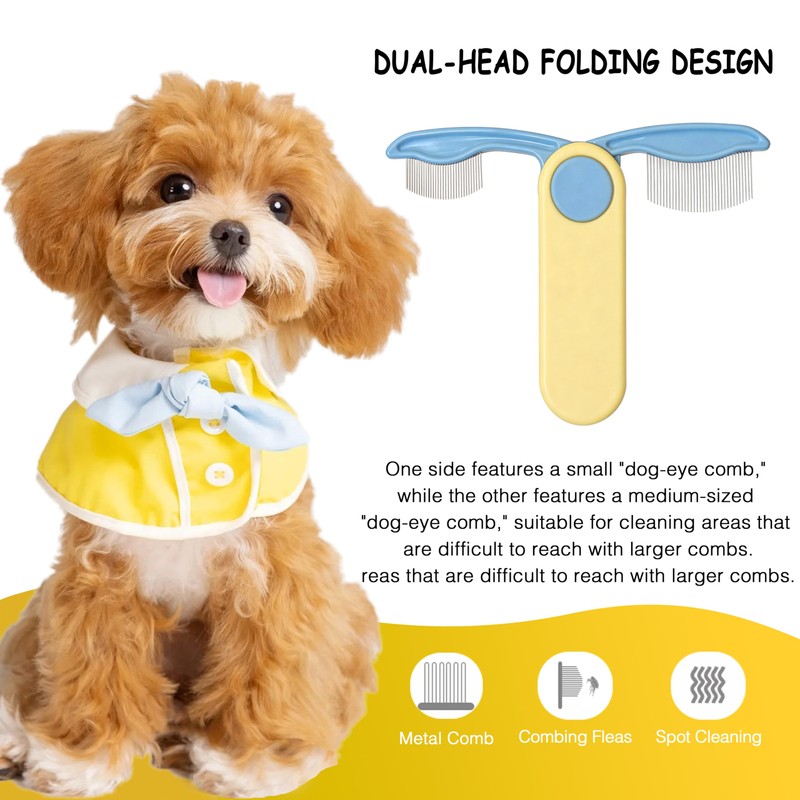 Flea Lice Comb,Professional Eye Comb For Cats & Dogs