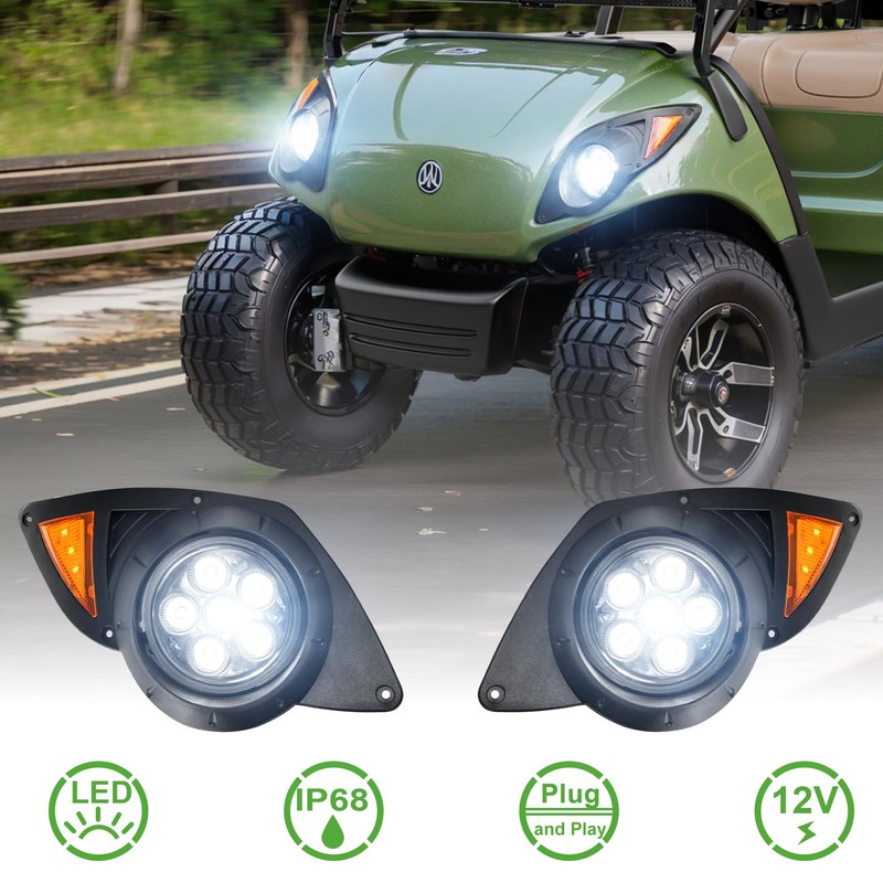 10L0L Golf Cart Headlight for Yamaha G29 Drive,Gas/Electric Golf Cart