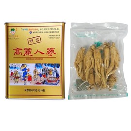 Goryeo Ginseng (대명이네 인삼농장)6년근 피부직삼 1등 8뿌리 300g/건삼 백삼 고려인삼 (Daemyeongine Ginseng Farm) 6-Year-Old Premium Skin-on Straight Ginseng, 8 Roots, 300g / Dried White Korean Ginseng