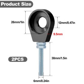 Tunejoy Kettenspanner 12 mm Motorrad Kettenspanner Reregulator für 50cc-125 cc ATV Scooter Pit Dirtbike Pocket Bike Quad Moped Go Kart Schwarz