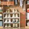 3-Tier Small Shoe Rack Organizer for Closet, White Expandable Shoe
