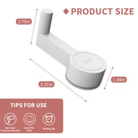 Door Lever Lock，Child Proof Safety locks for doors，Keep Baby Safe, Prevent Pets Open the Doors，Press Rotation Operation (White 4p)