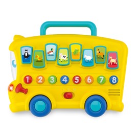 Winfun Animal Sounds Bus | Musical Pull Along Bus With Interactive Animal Sound Effect Buttons | Suitable For Boys And Girls Ages 6 Months And Up