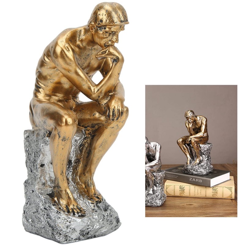 Tnfeeon Thinker Statue Retro Style, Office and School Supplies Office