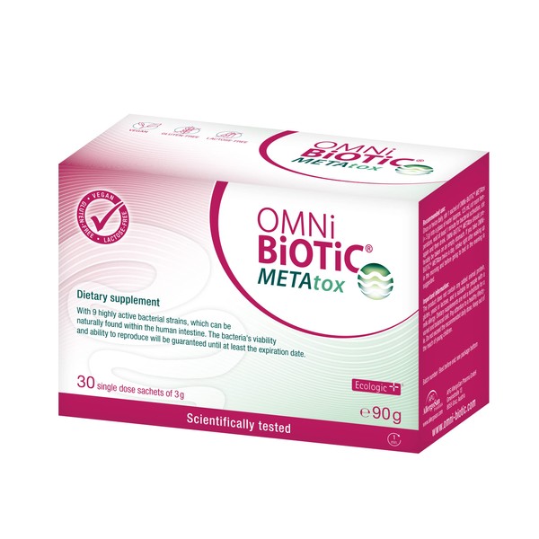 OMNi BiOTiC METAtox | 30 sachets | 9 Bacterial strains | 15 Billion Bacteria per Daily dose | Powder | Vegan | for Daily use | with Bacteria for The intestinal Flora