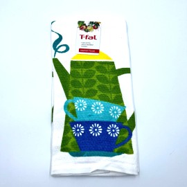 T-Fal White Tea Kettle Cotton Kitchen Towel 15” X 26” Absorbent Durable