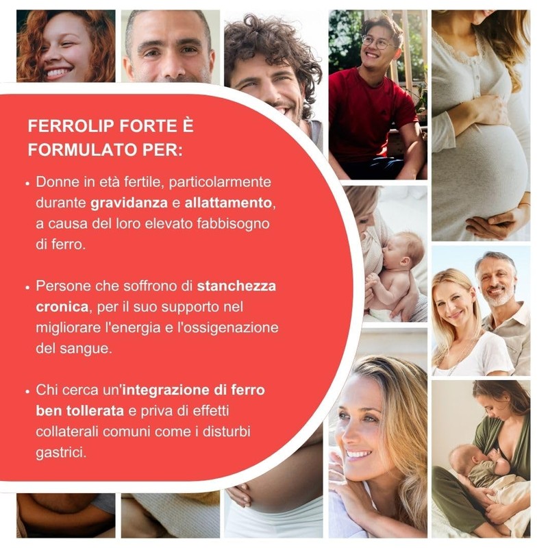 Ferrolip Forte Integratore Ferro e Acido Folico (30 Bustine Orosolubili