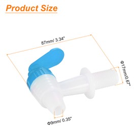 sourcing map Beverage Dispenser Replacement Spout, 2Set Plastic Water Dispenser Spigot Replacement Faucet for Party, Family Gathering (Blue White)