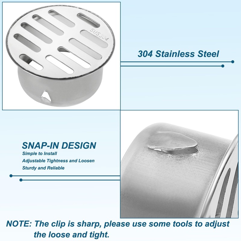 PATIKIL Gutter Guard, 2 Pack 304 Stainless Steel Downspout Strainer,