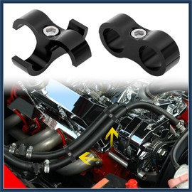 INFINAUTO 6pcs Black AN8 16mm Hose Separator Clamp Adapter with Wrench for Car Stylish Design