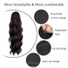 KETHBE 24 Inch Long Body Wave Ponytail hair Extension Synthetic