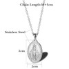 JczR.Y Virgin Mary Necklace Miracle Medal Necklace Stainless Steel Coin