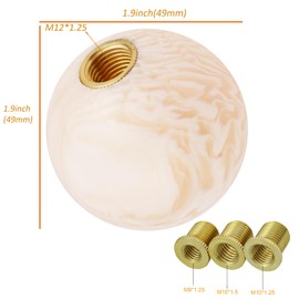 Arenbel 5 Speed Shifter Knobs Racing Shift Ball Gear Lever Stick Handle Replacement Fit Most Automatic Manual Cars Trucks Boats