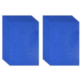 PATIKIL Dark Blue Shiny EVA Glitter Foam Sheet 11 x 8 Inch 2mm Thick Sparkle EVA Glitter Felt for Crafts DIY Project, 20 Pcs