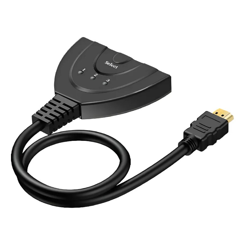 Apich Switch Selector 3 Puertos 1 Salida Hdmi 1080p 50cm