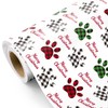 WRAPAHOLIC Paw Print Christmas Wrapping Paper Roll - Mini Roll
