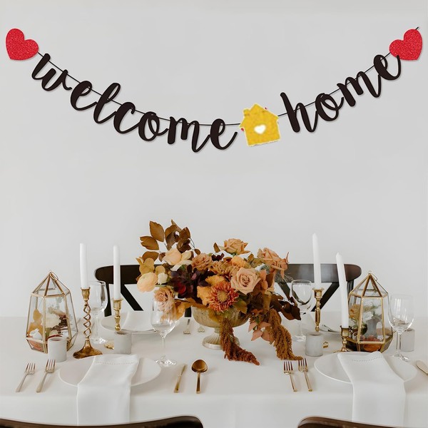 Welcome Home Banner - Red Fully Assembled and Ready to
