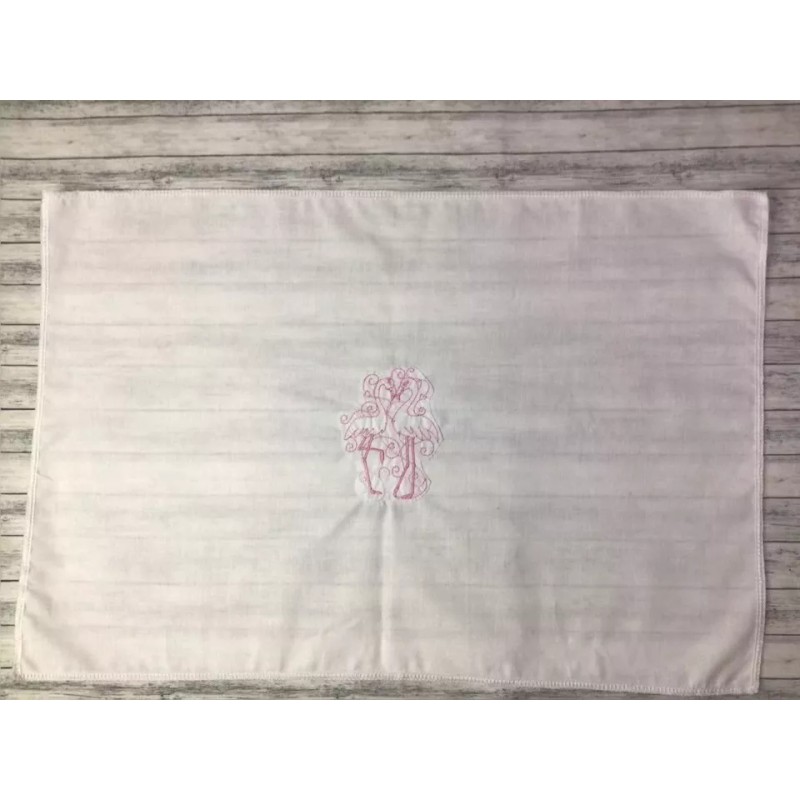 BeachcraftersEMB Pink Flamingos Embroidered Decorative Toilet Paper Wrap - Bathroom