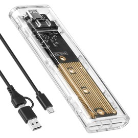 AXFEE NVME Enclosure M.2, M2 Adapter 10Gbps USB3.1 Gen2, NVME SATA External Hard Drive Enclosure, with UASP/Trim Supported, External SSD Enclosure, for SSD M2 Enclosure Size 2230/2242/2260/2280