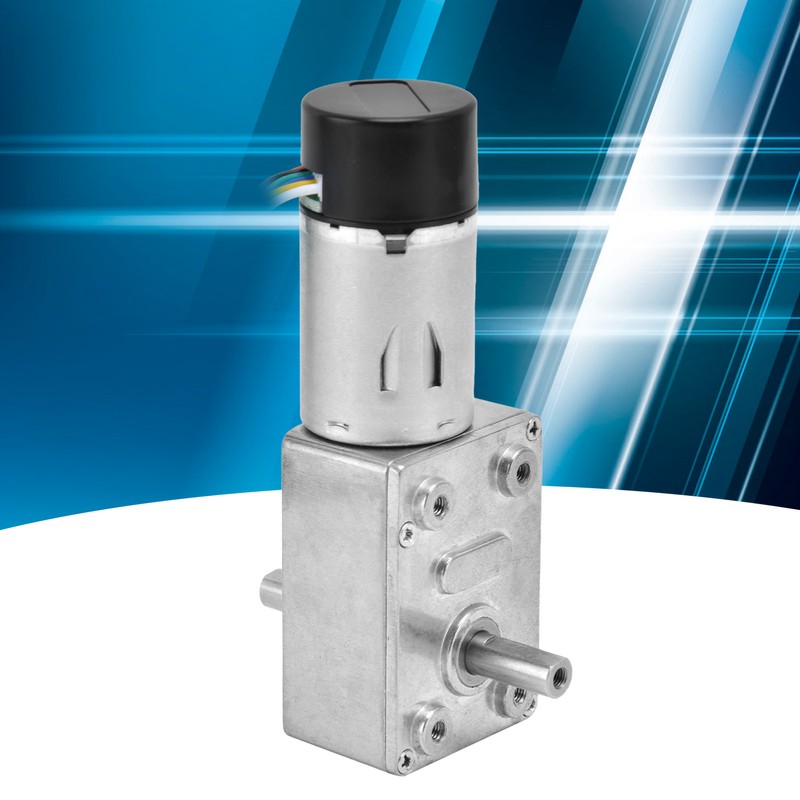 DC Worm Gear Motor 15mm Double Shaft Speed Reduction Drive